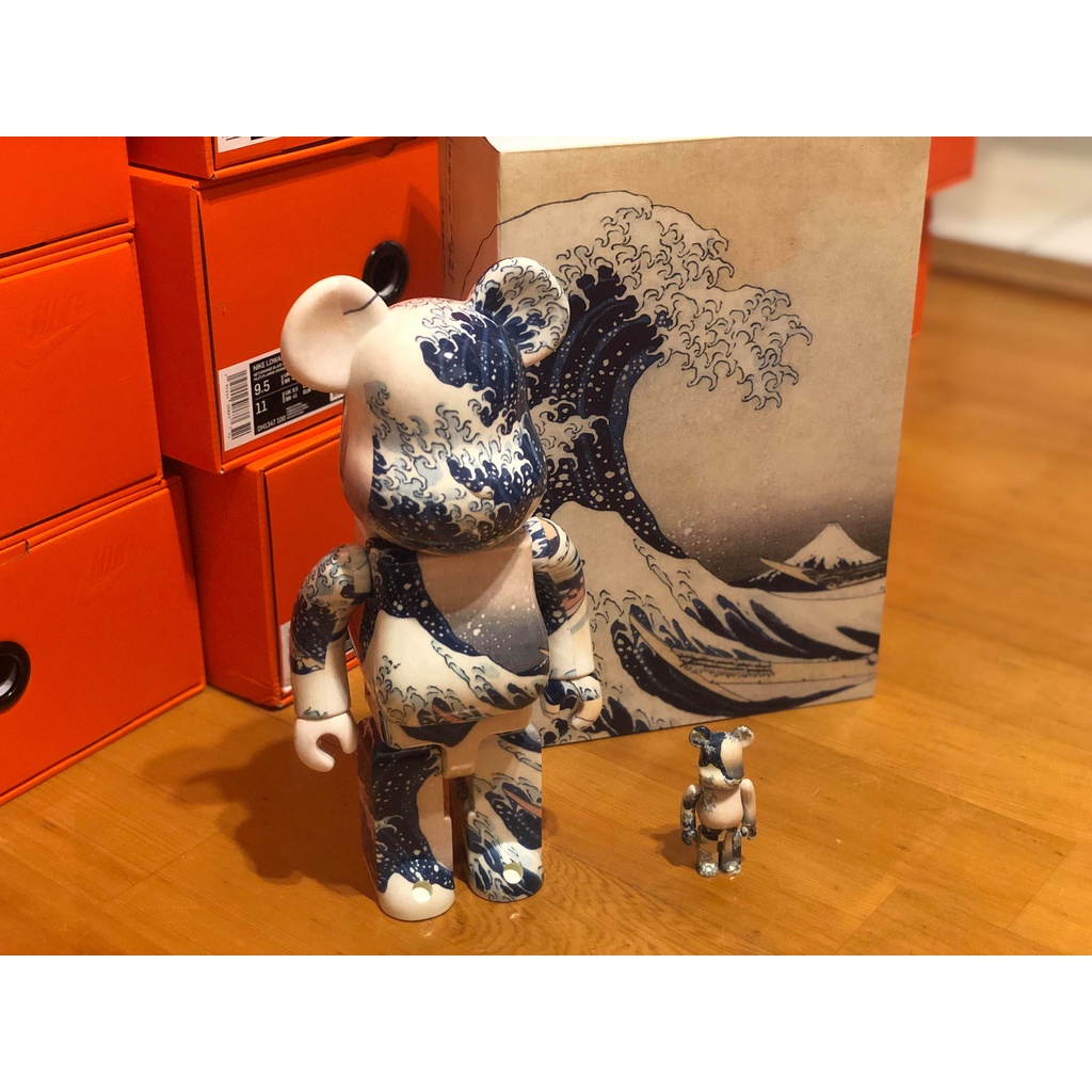 【ToMo】BE@RBRICK 葛飾北斎「神奈川沖浪裏」 400％+100% 海浪