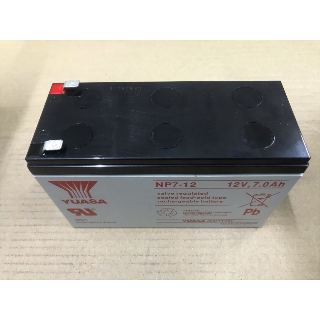 《電池商城》全新湯淺YUASA NP電池/NP7-12 (12V7AH)/同規格 WP 12V7.2AH | 蝦皮購物