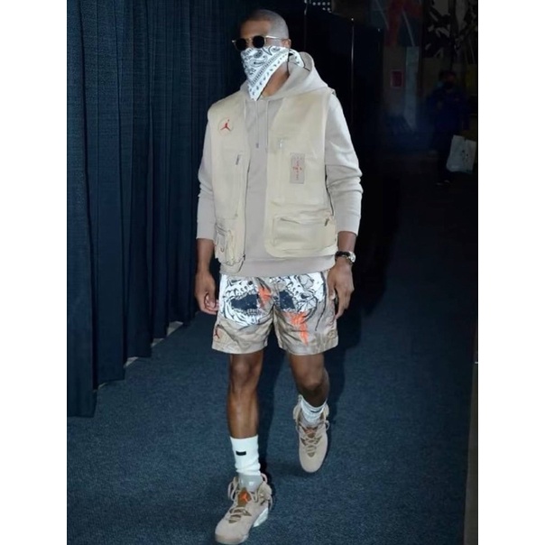 travis scott cactus jack x jordan pool short