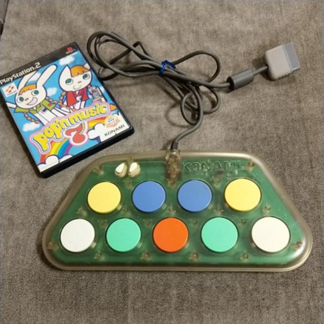 PS,PS2可用KONAMI RU014 節拍控制器+SONY PS2 POP'N MUSIC 7 動感音樂7