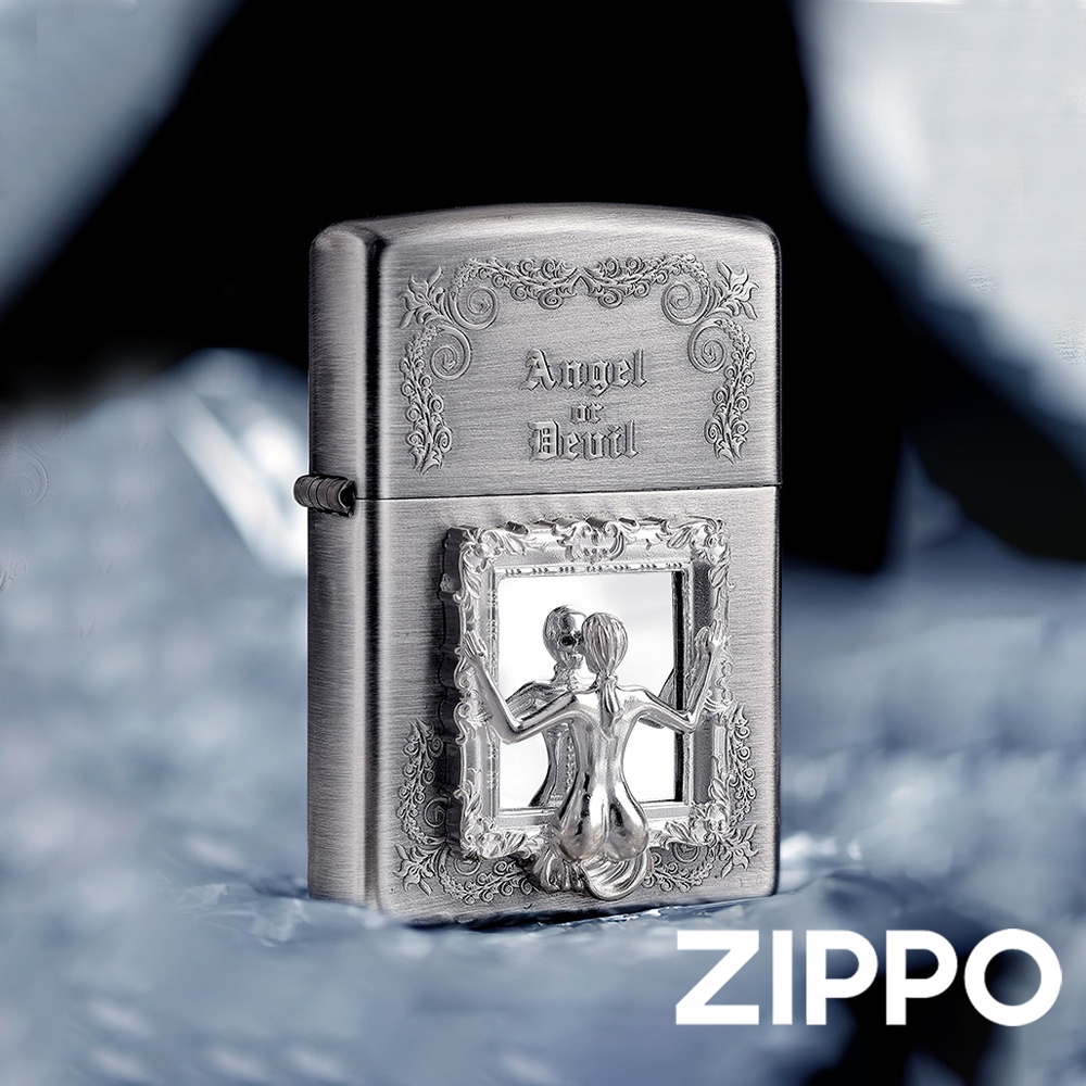 ZIPPO 鏡中人-天使與魔鬼防風打火機特別設計禮盒套裝書本送禮客製化送 