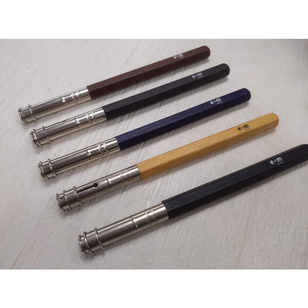  E+M Peanpole Wood Pencil Extender - Natural