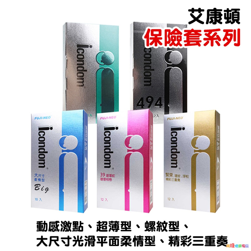 Icondom艾康頓保險套 三效合一型 超薄型 螺紋型 雙顆粒螺紋型 光滑平面型 大尺寸 衛生套 避孕套 | 蝦皮購物