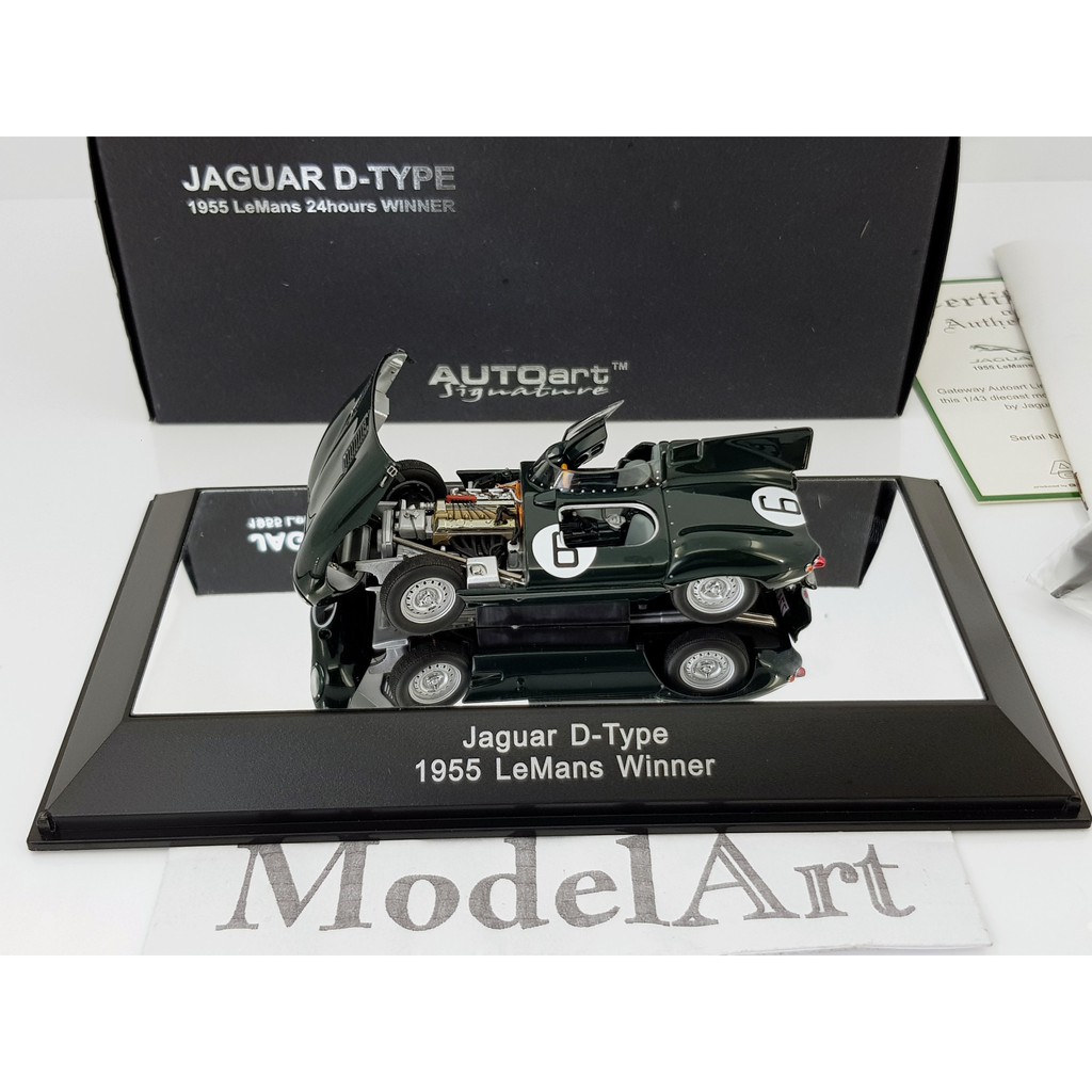 1:43 AUTOart Jaguar D-Type #6 1955 LeMans Winner 合金全可開