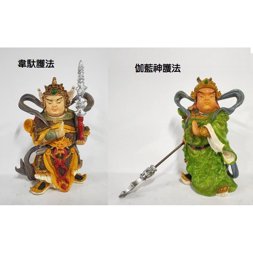 友客里】((3宗教藝品)) 護法神像-韋馱護法與伽藍神護法-門神一對