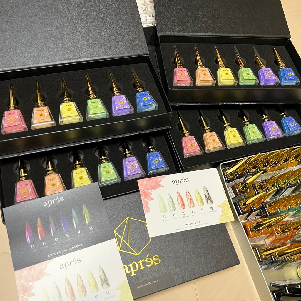 アプレ apres nail アートインク 6本セット 7〜12