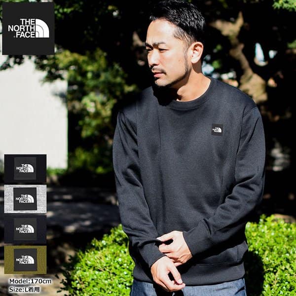 面交日本限定The North Face Square Logo Crew 內刷毛重磅NT62231