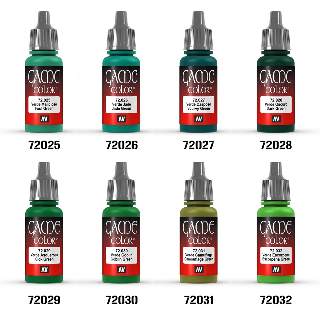 西班牙 Acrylicos Vallejo AV水漆 遊戲色彩 025-032 新手入門最適用 | 蝦皮購物
