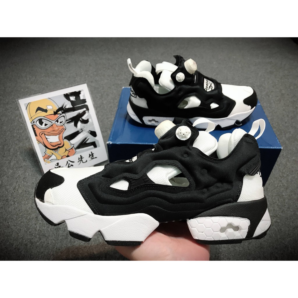 公司正貨】REEBOK INSTA PUMP FURY 黑色黑白黑魂熊貓乳牛充氣慢跑鞋