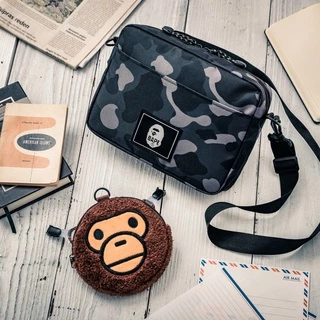 BAPEKIDS フリースボストン　バナナショルダー　バッグ　セット　シール BAPEKIDS フリースボストン バナナショルダー バッグ セット