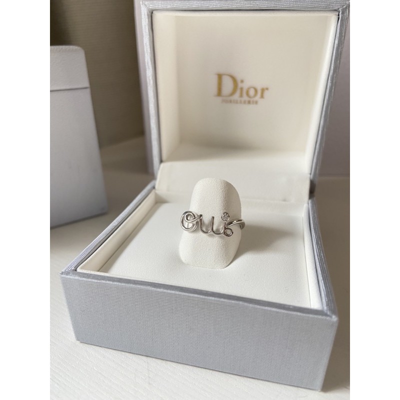 全配Dior oui ring 18k白金戒指size54 | 蝦皮購物