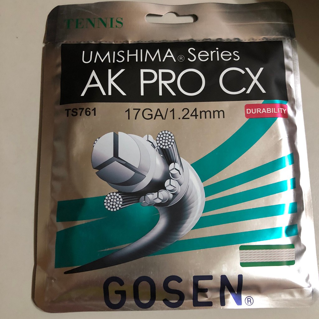 羽球世家) Gosen高神網球線AK PRO CX 17 高彈絕加控球性線徑1.24mm