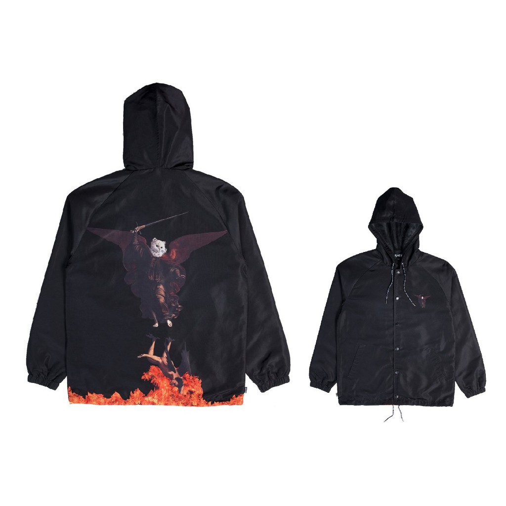 Ripndip hell pit on sale hooded coach jacket black