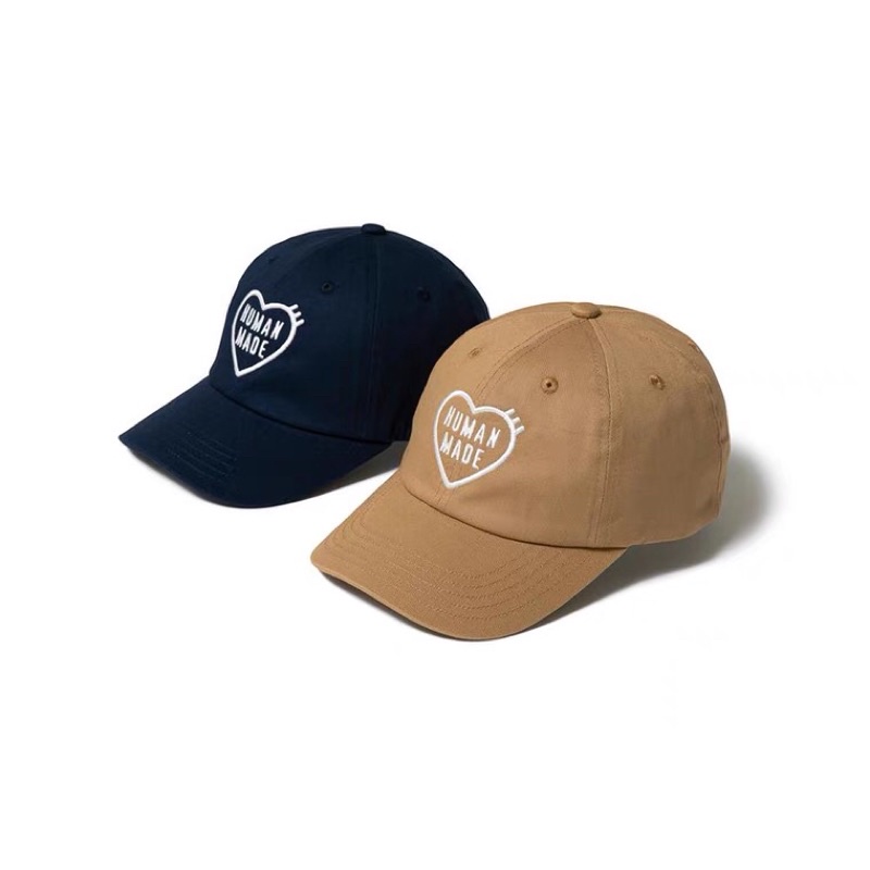 HUMAN MADE 6PANEL TWILL CAP 刺繡愛心男女款棒球帽可調節帽遮陽
