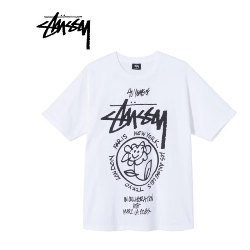 Stussy x Marc Jacobs World Tour Collection T-shirt花朵短袖T恤潮流