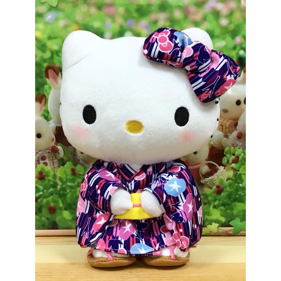 Hello Kitty 絨毛娃娃(紫晴浴衣) 蝦皮購物