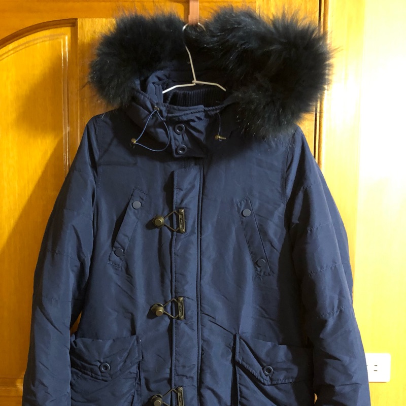 日本正品SLY N3B 滾毛連帽外套藍黑兩色| 蝦皮購物