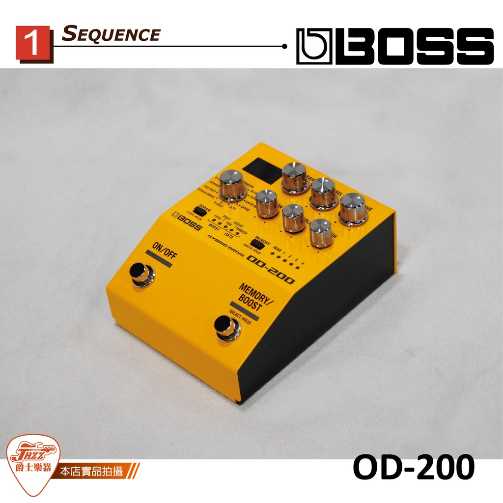 爵士樂器】公司貨保固免運BOSS OD-200 Hybrid Drive 新一代破音效果器