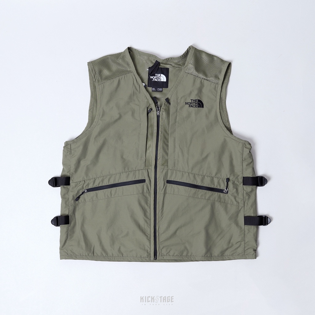 The North Face HERITAGE VEST 黑軍綠多口袋釣魚背心工裝背心