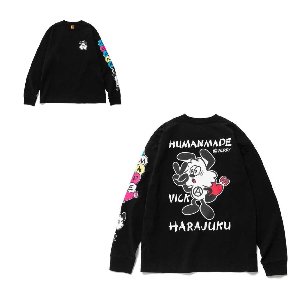 Human Made x VERDY Vick 黑 長T 現貨 Nigo 薄長T 長袖 聯名 T恤 尺寸：M