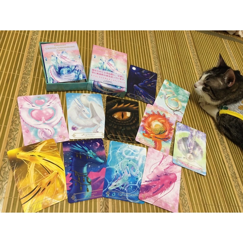 [全新．正版．現貨在台]Dragon Crytal Channeling Cards 水晶龍指引卡·神諭卡(日本/日文） | 蝦皮購物