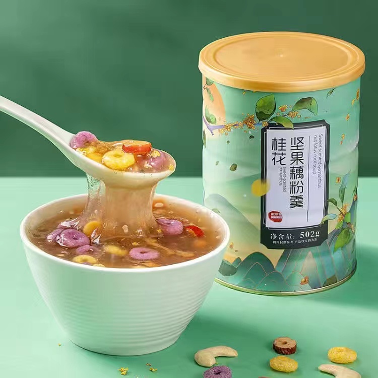 Amazon | 杂粮五谷 红枣坚果藕粉银耳羹500g/缶 方便零食小吃