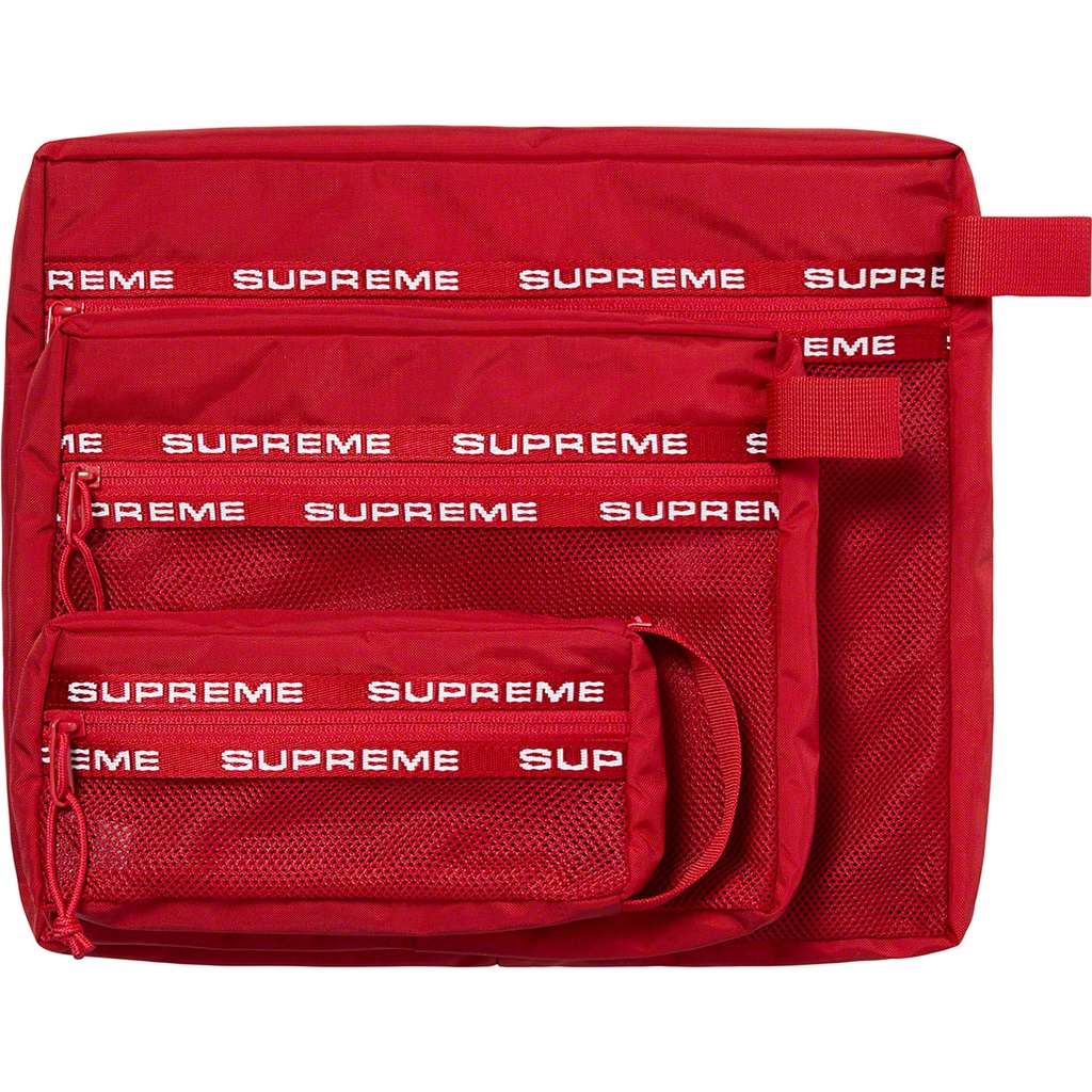 [HAru] SUPREME ORGANIZER POUCH SET 收納小包 大中小一組 防潑水 抗撕裂材質 黑綠銀紅