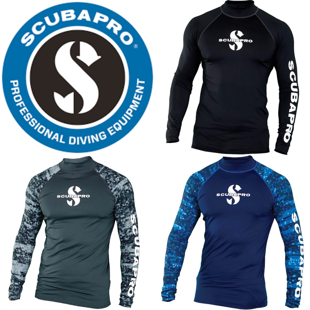 Scubapro UPF 50 LONG SLEEVE RASH GUARD 男款長袖防曬衣 水母衣 潛水 浮潛 SUP | 蝦皮購物