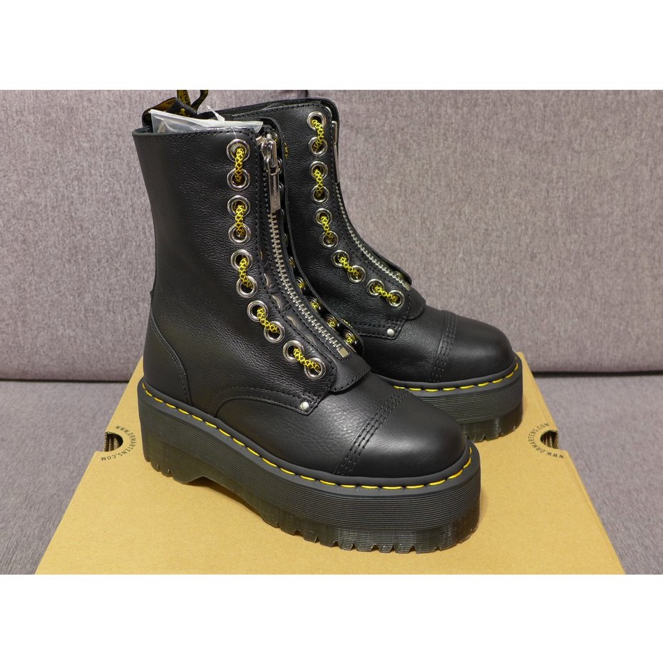 現貨】Dr Martens Sinclair Hi Max Platform 馬汀超厚底10孔黑色軟皮