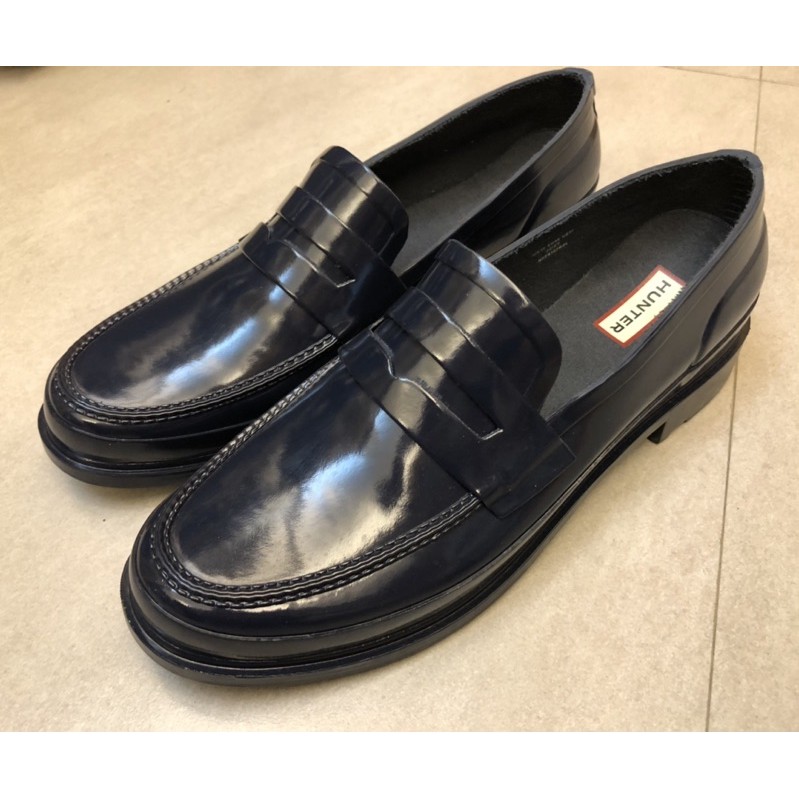 HUNTER M Refined Penny Loafer Gloss (Navy Blue) US11
