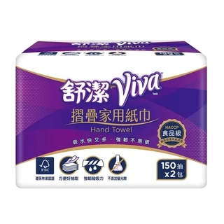 舒潔 VIVA摺疊紙巾(150張x32包/箱)
