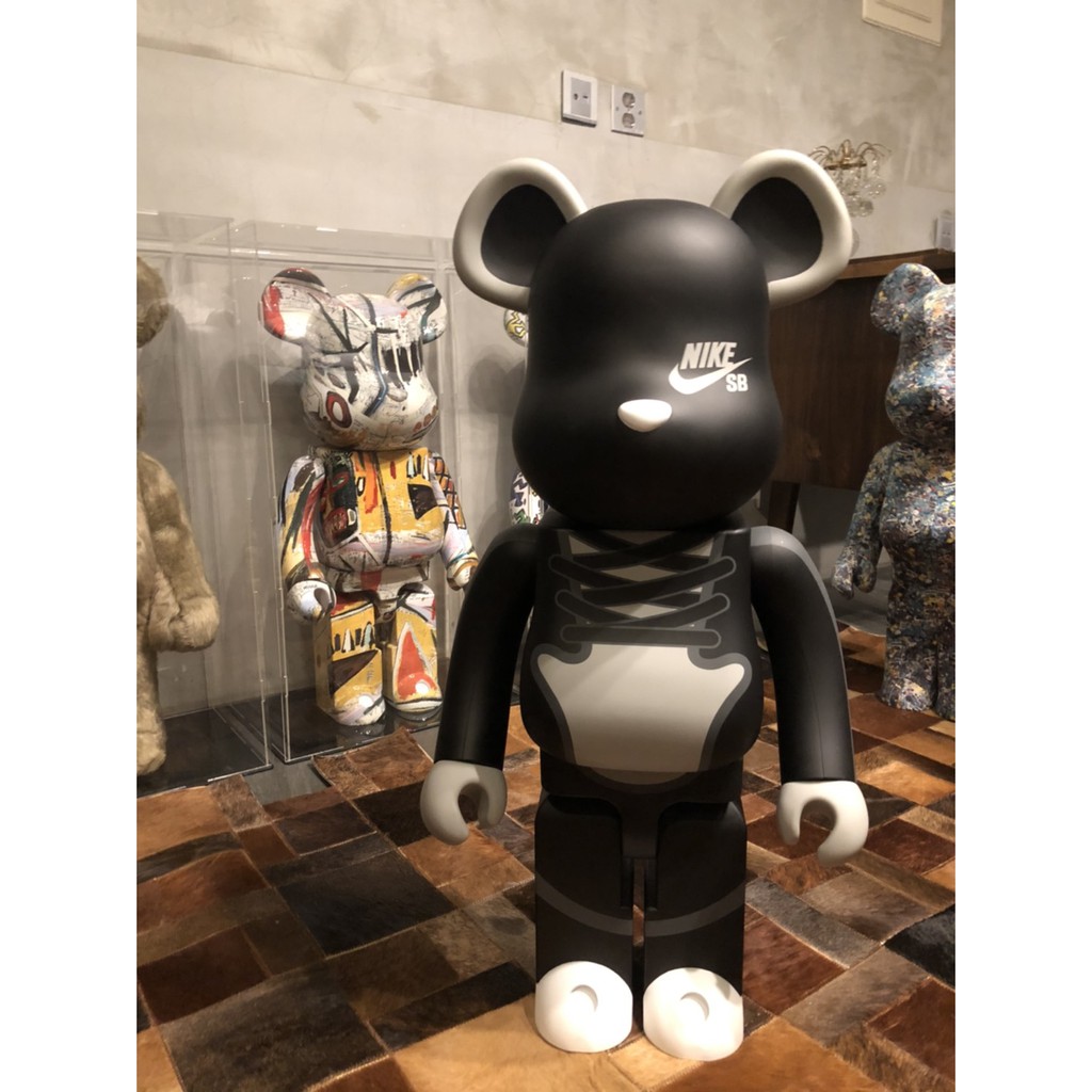 BE@RBRICK Nike SB Black 1000% 黑色初代限量Jordan 鞋頭收藏sneaker