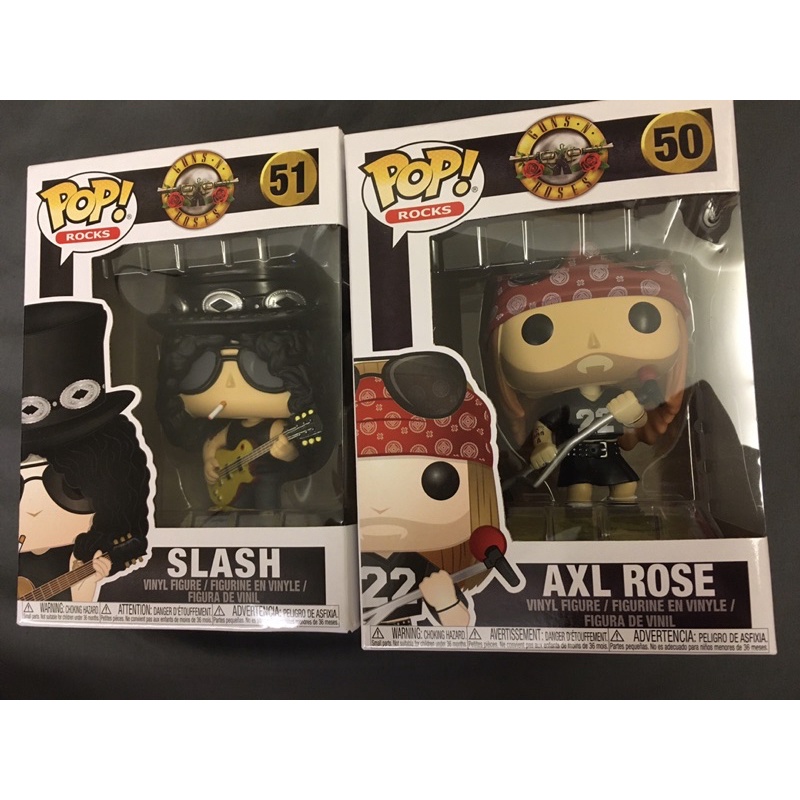 現貨Funko Pop Rocks 搖滾音樂系列Slash Axl Rose 槍與玫瑰樂團Guns N