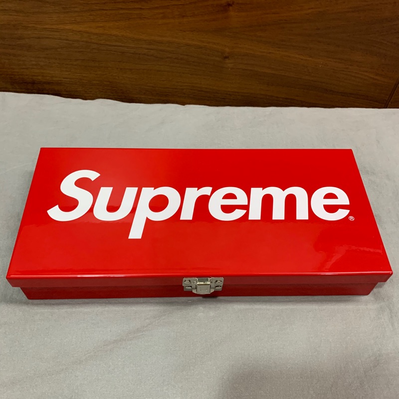 二手17SS Supreme LARGE METAL STORAGE BOX 正品/大鐵盒/工具盒/收納盒