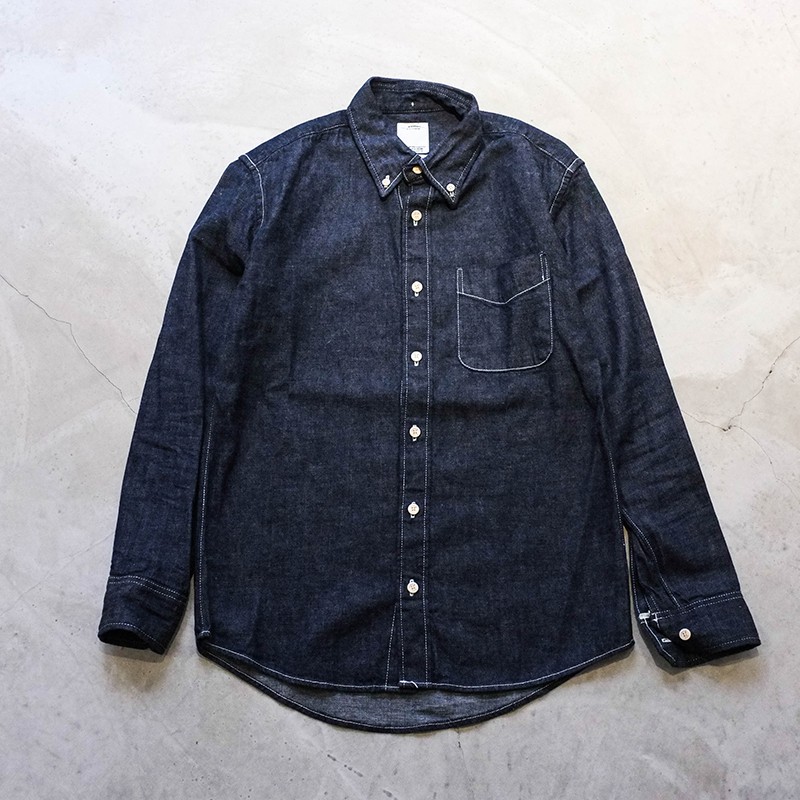 【車庫服飾】VISVIM 極新絕版 SS B.D. SHIRT ONE WASH 中村世紀 原色深藍牛仔襯衫 | 蝦皮購物