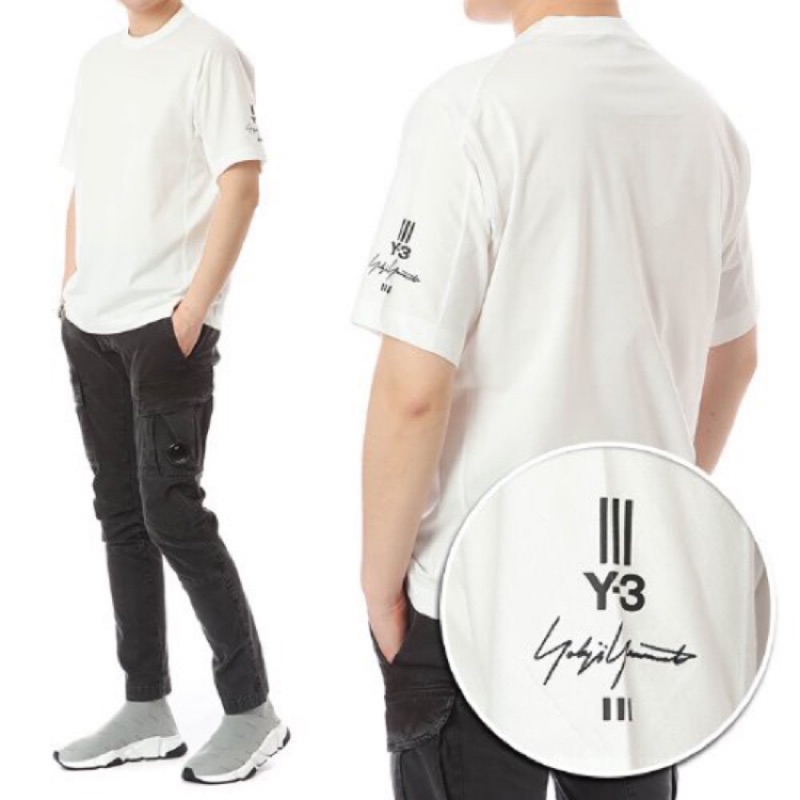 Y3 t恤Logo山本耀司簽名刺繡Y-3 Yohji Yamamoto adidas 素色t 全新正品