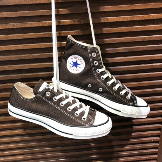 【CHII】特賣［26.5cm］日本 Converse CANVAS ALL STAR J 日本製 深棕低筒 帆布鞋