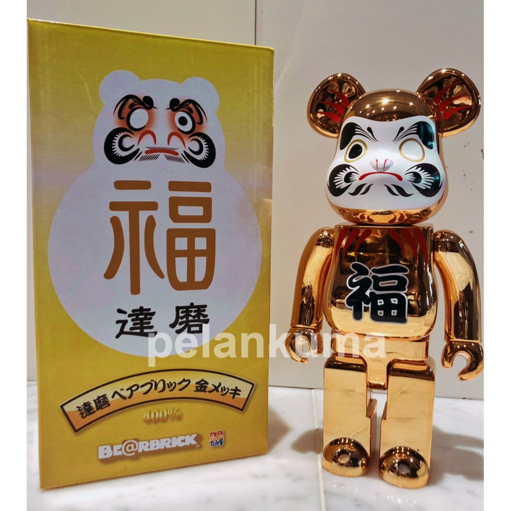 BE@RBRICK- 達摩(達磨) 金色 日本晴空塔限定_400％ (加贈100% 隨機出貨，未拆無法選)