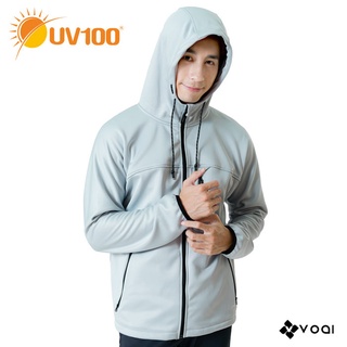 【UV100】 防曬 保暖FLEECE連帽外套-男(AA20830) VOAI