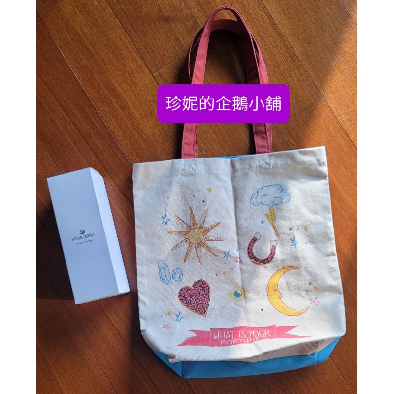 Swarovski canvas tote bag hot sale