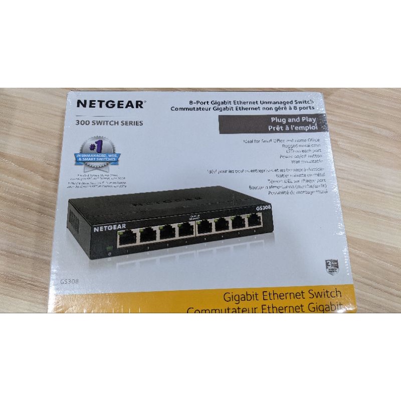 NETGEAR Gigabit 乙太網路交換器 GS305 GS308 五埠 八埠