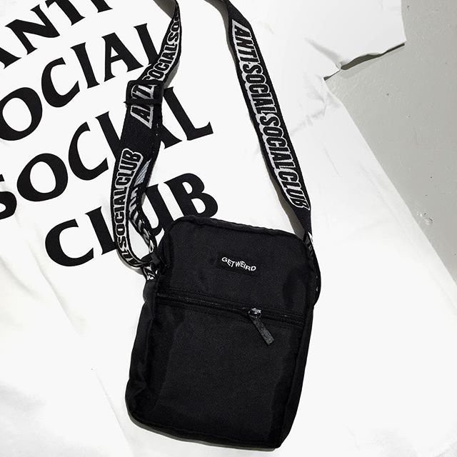 美國鞋校】現貨ANTI SOCIAL SOCIAL CLUB ASSC Black Side Bag 肩背包