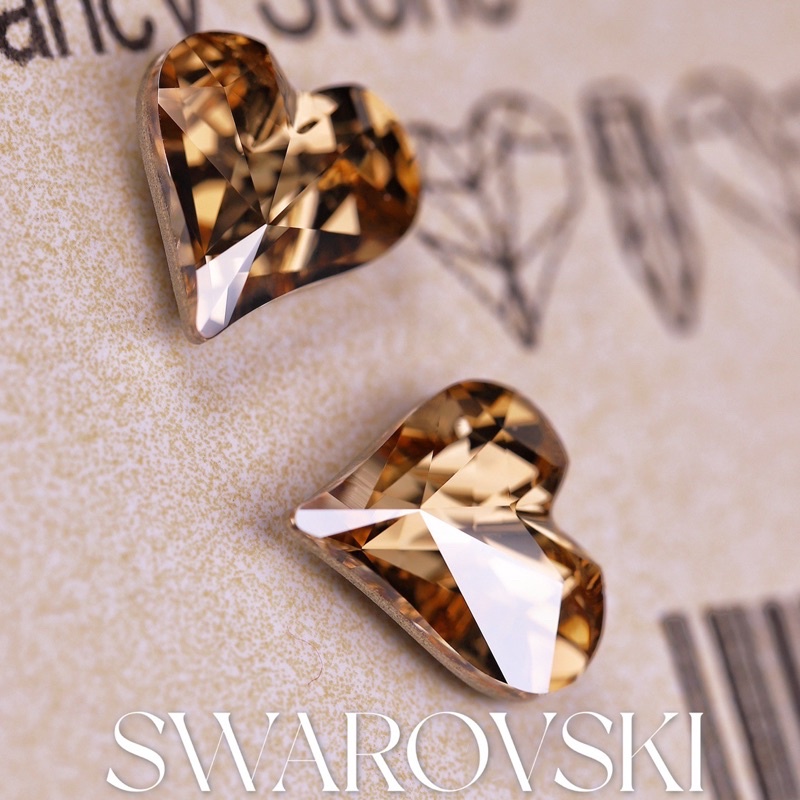 正品SWAROVSKI 施華洛世奇4809 尖底愛心水鑽水晶美甲鑽手機貼鑽| 蝦皮購物