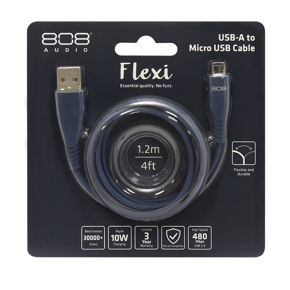 【808 Audio】Flexi系列 Micro USB 傳輸充電線 (1.2m) | 蝦皮購物