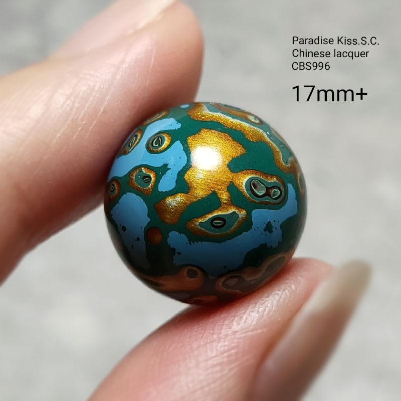 💎CBS996.A-C.Chinese lacquer.大漆珠(大珠).中國非文化物質遺產.黑檀