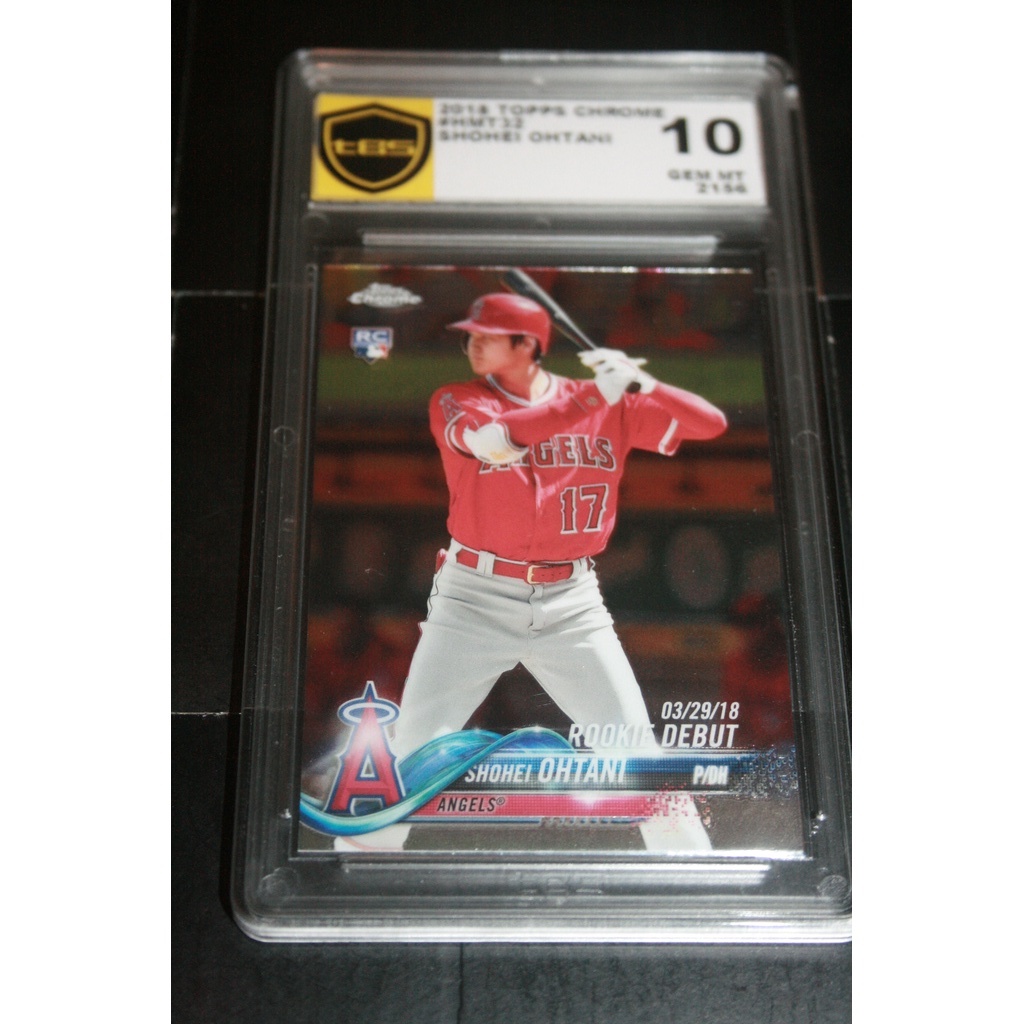 2018 TOPPS CHROME 大谷翔平tBS鑑定10級RC金屬面新人卡品號S39