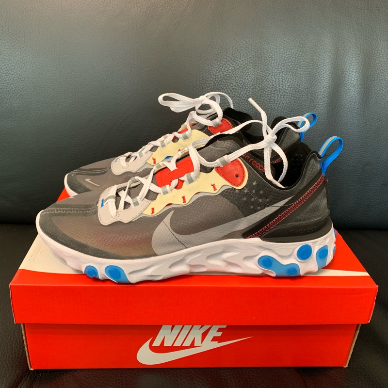 NIKE REACT ELEMENT 87 陳冠希 多次著用 US 9 二手美品 台灣公司貨 版型正常 降價