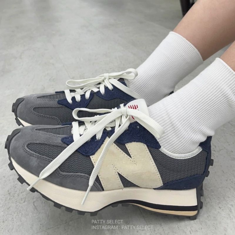 PS中壢 NEW BALANCE MS327MD MS327 327 麂皮 復古 灰藍 IU同款 男女款 休閒鞋