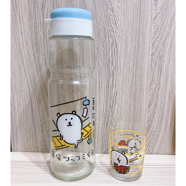 [Comibe*]nagano ナガノのくま 自嘲熊－全新絕版品 玻璃杯組 對自己吐槽的白熊 | 蝦皮購物