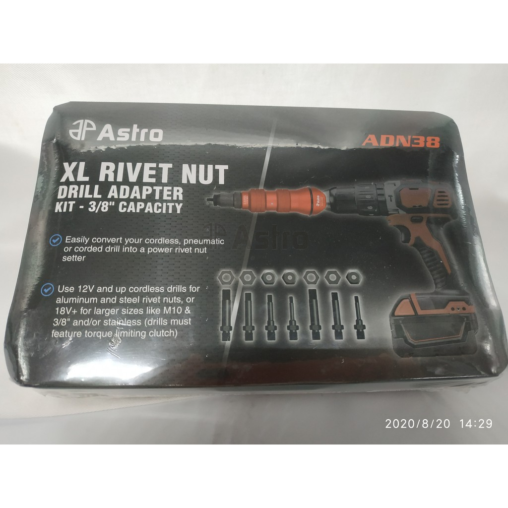 Astro ADN38 XL Kit Adattatore Per Dado Rivetto: Trasforma Il Tuo Trapano In Una Macchina Professionale